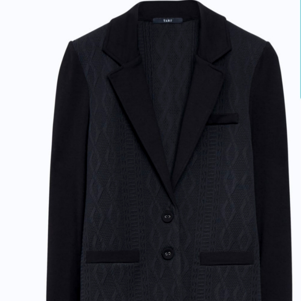 Kokkola Texture Knit Blazer- XL black by Tart